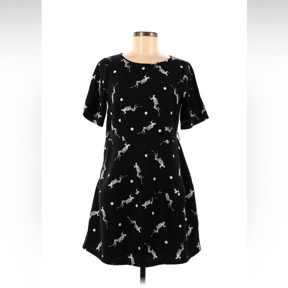 H's Scuba print a line dress,‎ size med